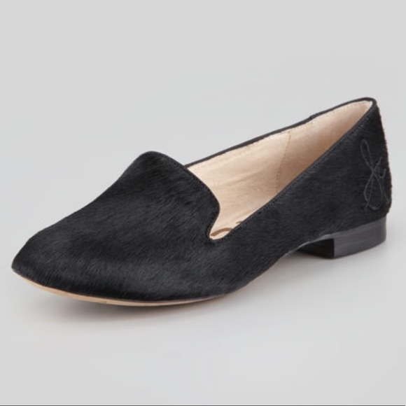 Sam Edelman Shoes - Sam Edelman Alvin Calf Hair Smoking Slipper Black